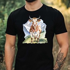 Herren T-Shirt Kuh Motiv