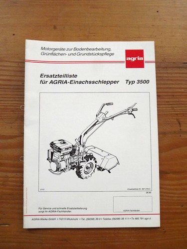 Agria 3500 ersatzteilliste - 3500,