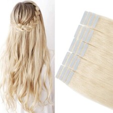 10 - 40 Tressen Tape in Extensions 100% Remy Echthaar Haarverlängerung Skin Weft