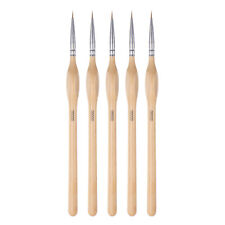 5 Stk Detail Malpinsel 6mm Gespitzt 178mm Nylon Haar Miniatur Malpinsel(00000#)