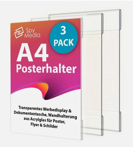 Acryl tischaufsteller 3er set - acryl, 3er-set