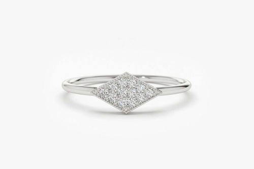 Diamond micro pave gold - , ring