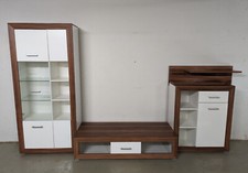 Wohnwand Schrankwand Lowboard TV-Board Vitrine inkl. Beleuchtug gepflegt