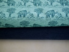 Stoffpaket HILCO French Terry Mammut & Sweat Crop einfarbig dunkelblau