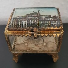 Antike französische Schmuckschatulle / Juwelenkiste / Vitrine - Motiv: Le Puy