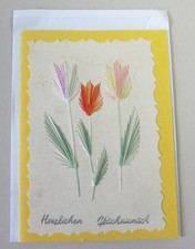 Grußkarte - Fadengrafik