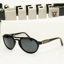 Gianni Versace 1996 Herren Vintage schwarz Pilot Sonnenbrille Meander MOD 535 KOL 852