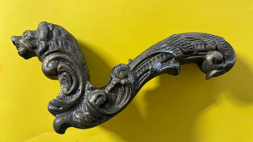 Alte messing türklinke mit - alte,
