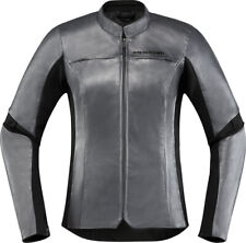 Icon Overlord Damen Motorrad Lederjacke Größe L