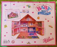 Baby Born miniworld Aufklappbares Haus + 5 Puppen + Zubehör