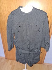 Cecil Blusenjacke mit Gürtel * Bluse 3 / 4 Arm schwarz gemustert  L ca. 42 / 44 