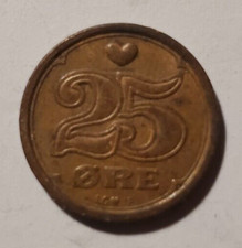 E, Münze, Coin, Umlaufgeld, Dänemark, Danmark, 25 Öre, 1990