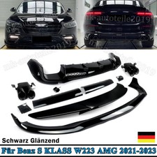 Front Spoiler Heckdiffusor Für Mercedes S-Klass W223 Bs Style Bodykit Schwarz DE