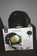Herren Ski-und Snowboardhelm schwarz mit Visier