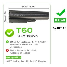 Akku Für Lenovo ThinkPad T60