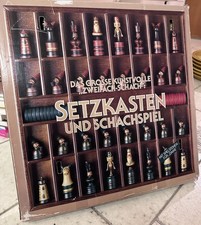 Das große kunstvolle "Zweifach-Schach" - Setzkasten Spiel unbespielt Erzgebirge