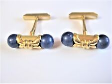 Manschettenknöpfe Gold 750 mit Lapis, 10,19 g