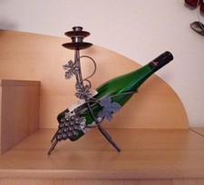 Schmiedeeisen DDR Metall Kerzenhalter Weinlaub 70er Jahre Vintage ohne Flasche!