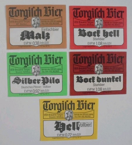 Bieretiketten torgisch bier - torgisch,