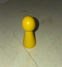 Extra große Spielfiguren - Kegel - Pöppel aus Holz 40/19 mm Classic Line gelb