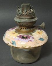 Alte Majolika Petroleumlampe