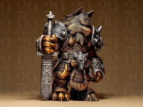 Warrior wolf miniature - wolf, |