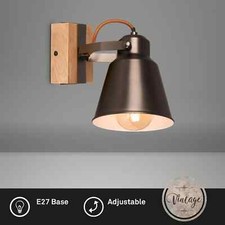 Wandleuchte Briloner E27-Fassung 21CM Wandlampe Strahler Metall Spot Antik-Grau