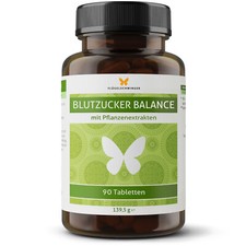 90 Blutzucker Balance Tabletten für 3 Monate mit Pflanzenextrakten u. Mineralien