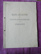 Nachlass-selten altes original Reife Zeugnis-Chemnitz-1937-DDR Arzt Nachlass-Rar