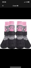 Outdoor Hundesocken rutschfest wasserdicht L Rosa