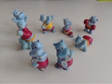 ♥️ Ü-Ei Konvolut 7 Figuren + Variante - Happy Hippos im Fitness-Fieber 1990