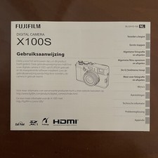 Bedienungsanleitung FUJI X100s Fujifilm - Nederlands Dutch Owner’s Manual