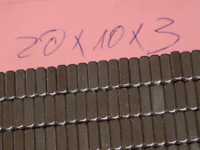 Magnet, Neodym, Rechteckmagnet, Permanentmagnet, DIY 20mm x 10mm x 3mm