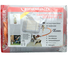 Rothenberger Gasheizstrahler Rotemp RT 25 + Transportwagen für Propanflaschen