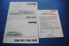 Märklin       2  Stück   Anleitung   HO-Lok    und eine Garantiekarte