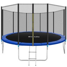 Trampolin Garfunky mit Sicherheitsnetz Fitness Trampolin schwarz/blau B-Ware