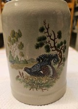 Original Gerzit Gerz Bierkrug Steinzeug ca. 14 cm Birkhahn 0,5 l