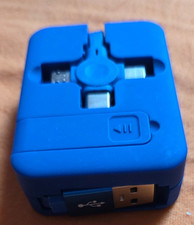 3 in 1 - Ladekabel ausziehbar blau