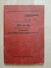 NVA Vorschrift A326/1/320 ehem DV-41/50 Artillerie Nachtsichtgerät APN 3-7 1962
