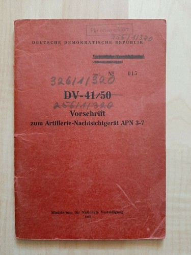 Nva vorschrift a326 320 - vorschrift, ehem