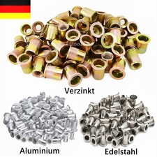 Nietmuttern Blindnietmuttern Flachkopf Einnietmuttern Gewindenieten M3-M12 Satz