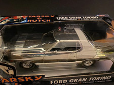 FORD GRAN TORINO STARSKY & HUTCH SILVER CHROME PLATED VERSION ERTL WRONGBOX 1:18