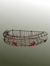 ❀ Vintage Blumenkorb - Metall - Omas alter Wandkorb - 60 cm - Landhaus