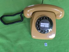Telefon, ockergelb , Retro