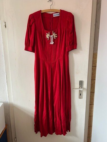 Trachtenkleid rot halbarm mit - trachtenkleid, rot,