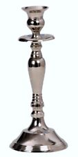 Kerzenständer 23 cm hoch Kerzenleuchter silberfarben Klassisch Landhaus