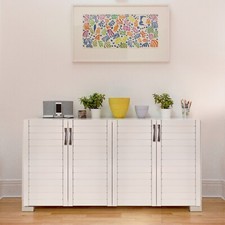 Lamellentür weiß Möbel Tür