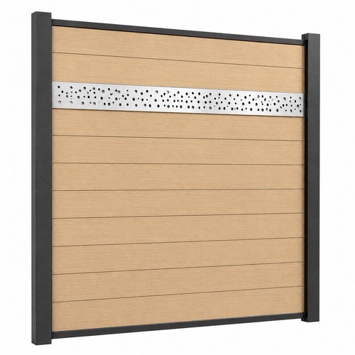 Wpc sichtschutzzaun sand - sichtschutzzaun,