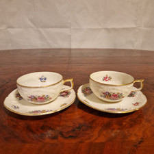 Rosenthal Selb Bavaria „Sanssouci“ 2 Mokkatassen Diplomat Teildekor Elfenbein