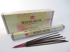 WHITE MUSK von HEM BIG PACK 6x 20 RäucherSTÄBCHEN Original Indien Incense